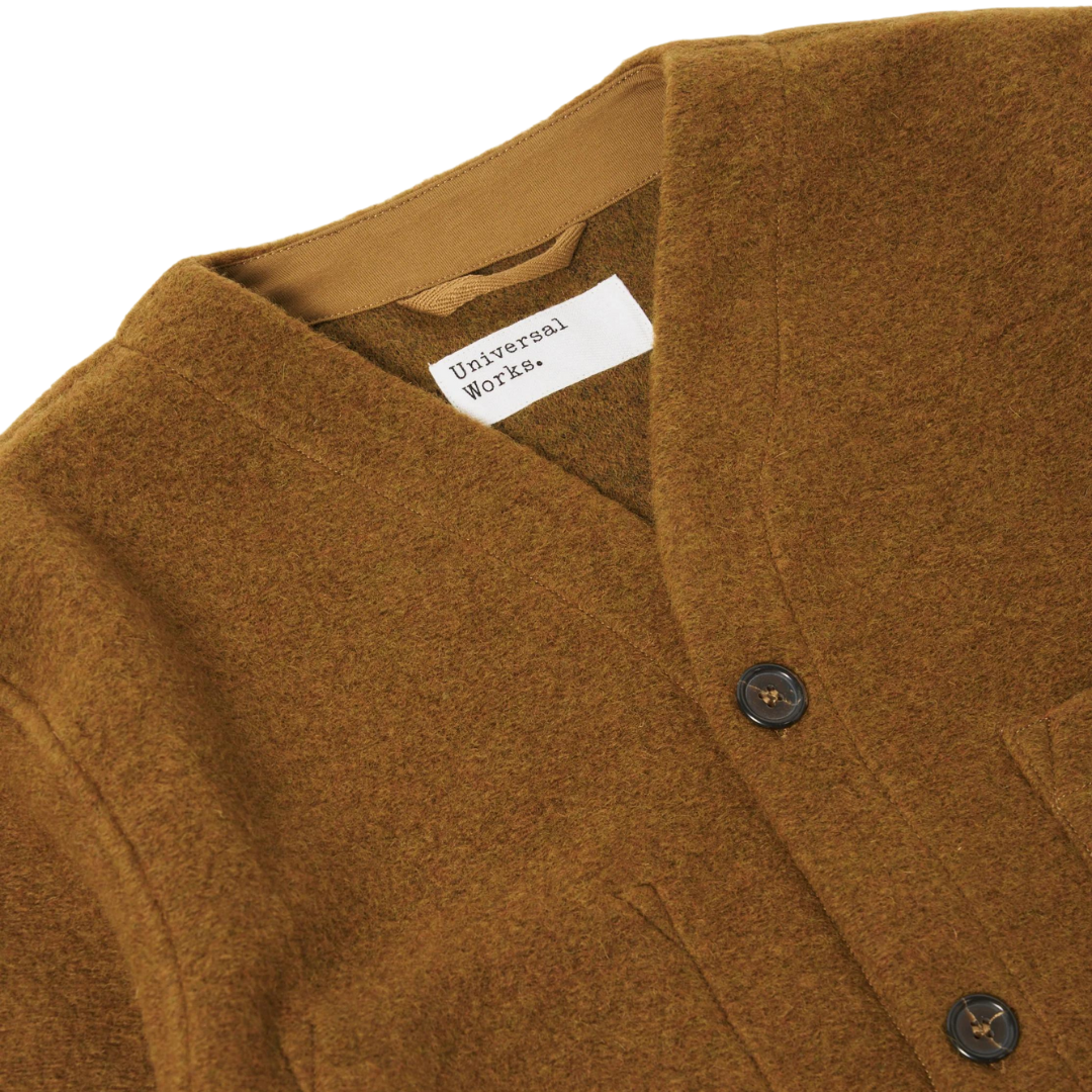 Universal Works Cardigan in Mustard