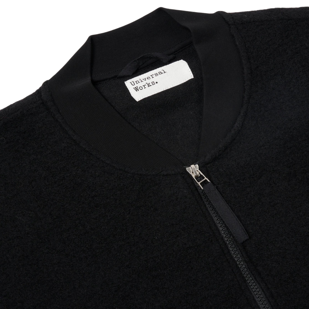 Universal Works Zip Bomber in Black