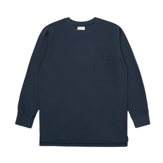 Universal Works LS Tee in Navy