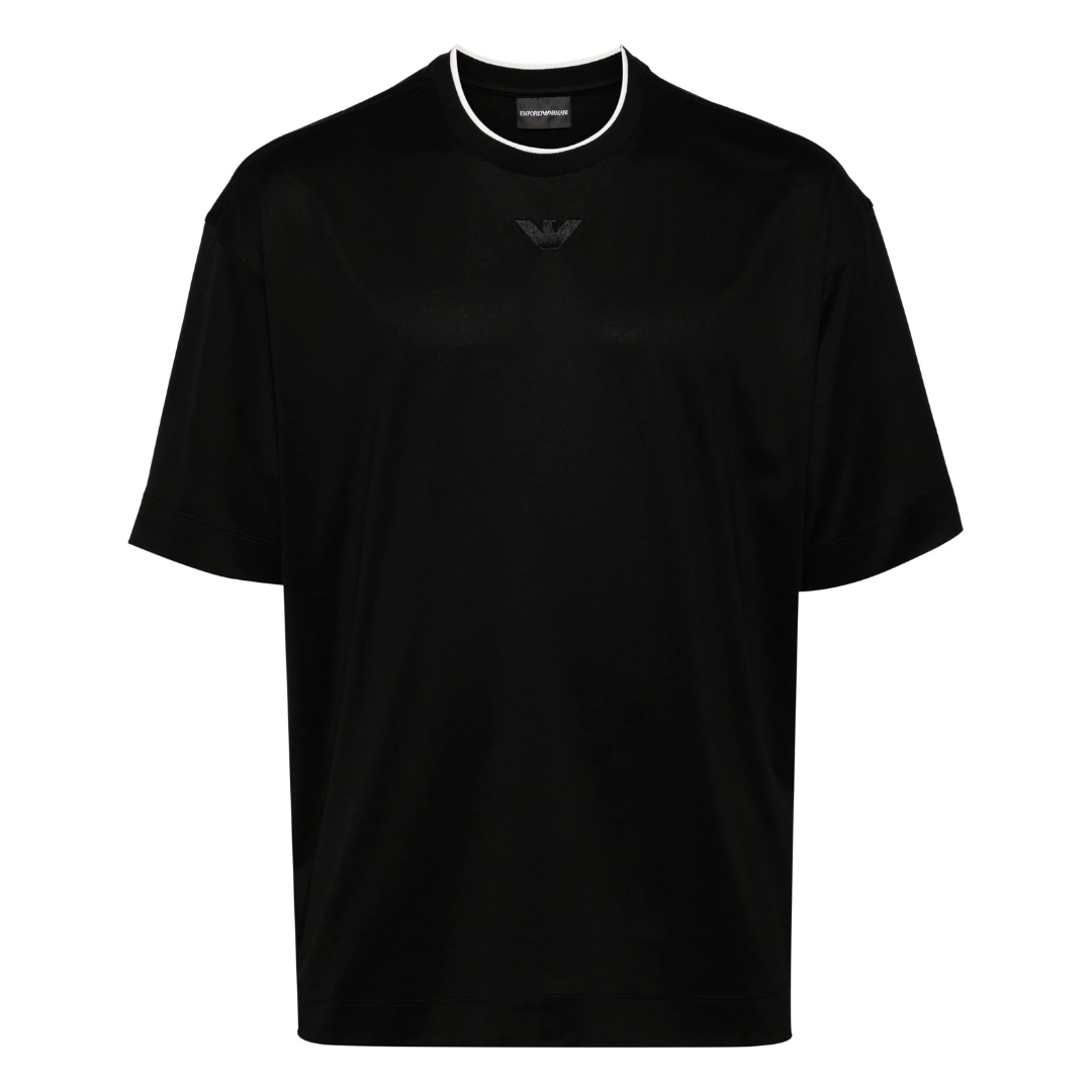 Emporio Armani Centre Logo Tee in Black