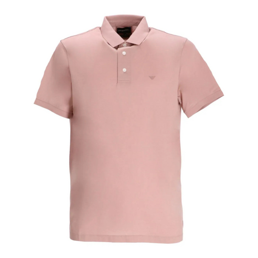 Emporio Armani Patch Polo in Dusty Pink