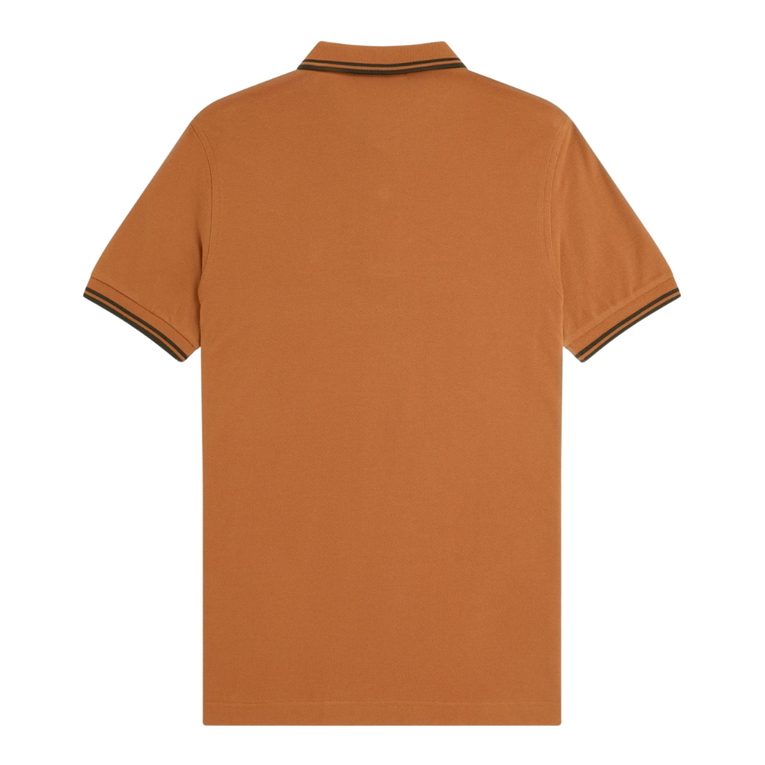 Fred Perry Twin Tip Polo in Marmalade