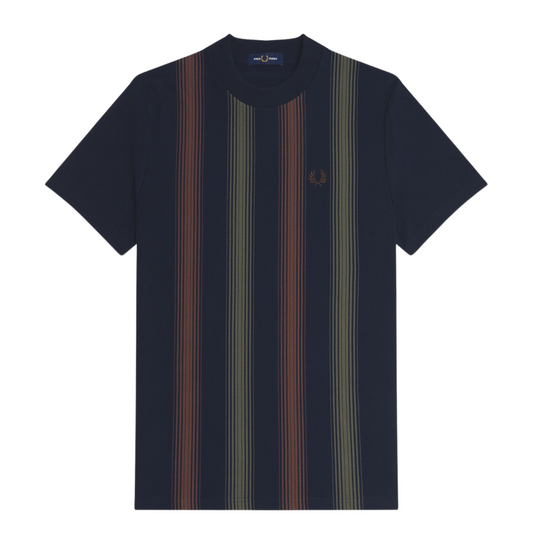 Fred Perry Ombre Stripe Tee in Navy