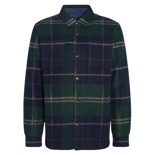 Barbour Chapter Overshirt in Green & Navy