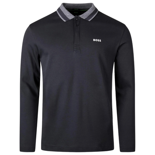 BOSS Plisy LS Polo in Dark Blue