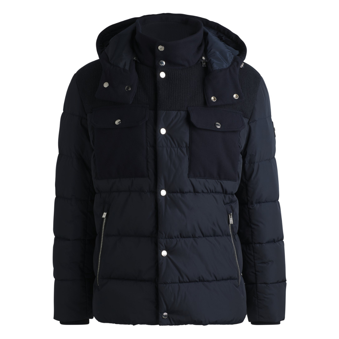 BOSS C-Caniel Coat in Dark Blue