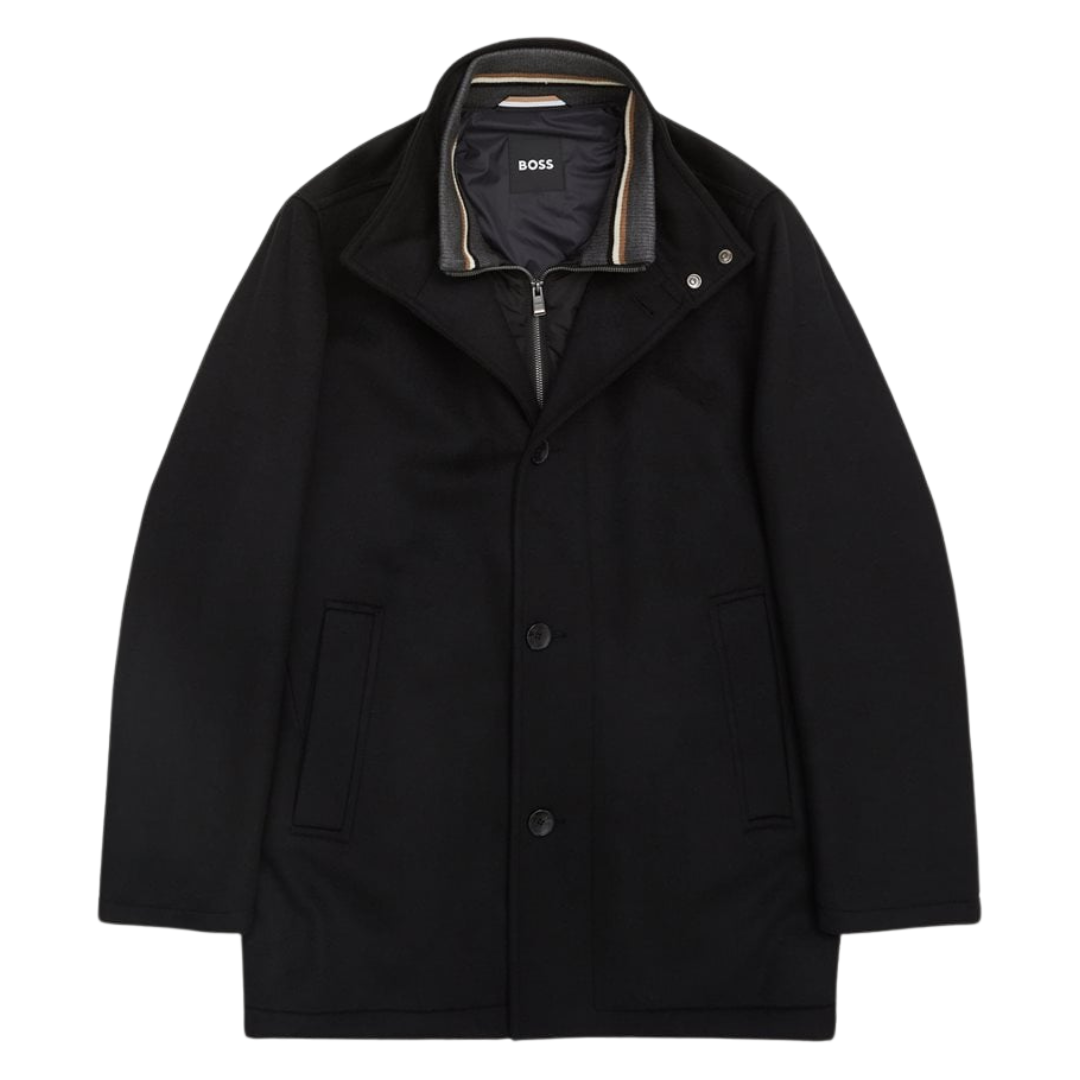 BOSS H-Coxtan-234 Coat in Black