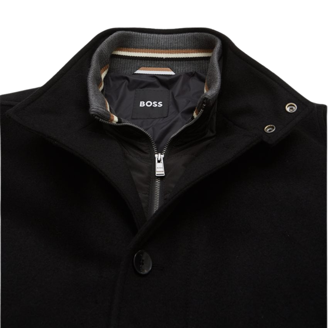 BOSS H-Coxtan-234 Coat in Black