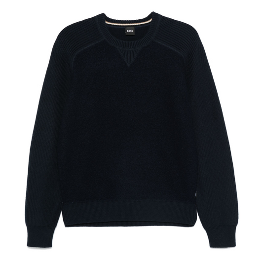 BOSS H-Ematero Crewneck in Dark Blue