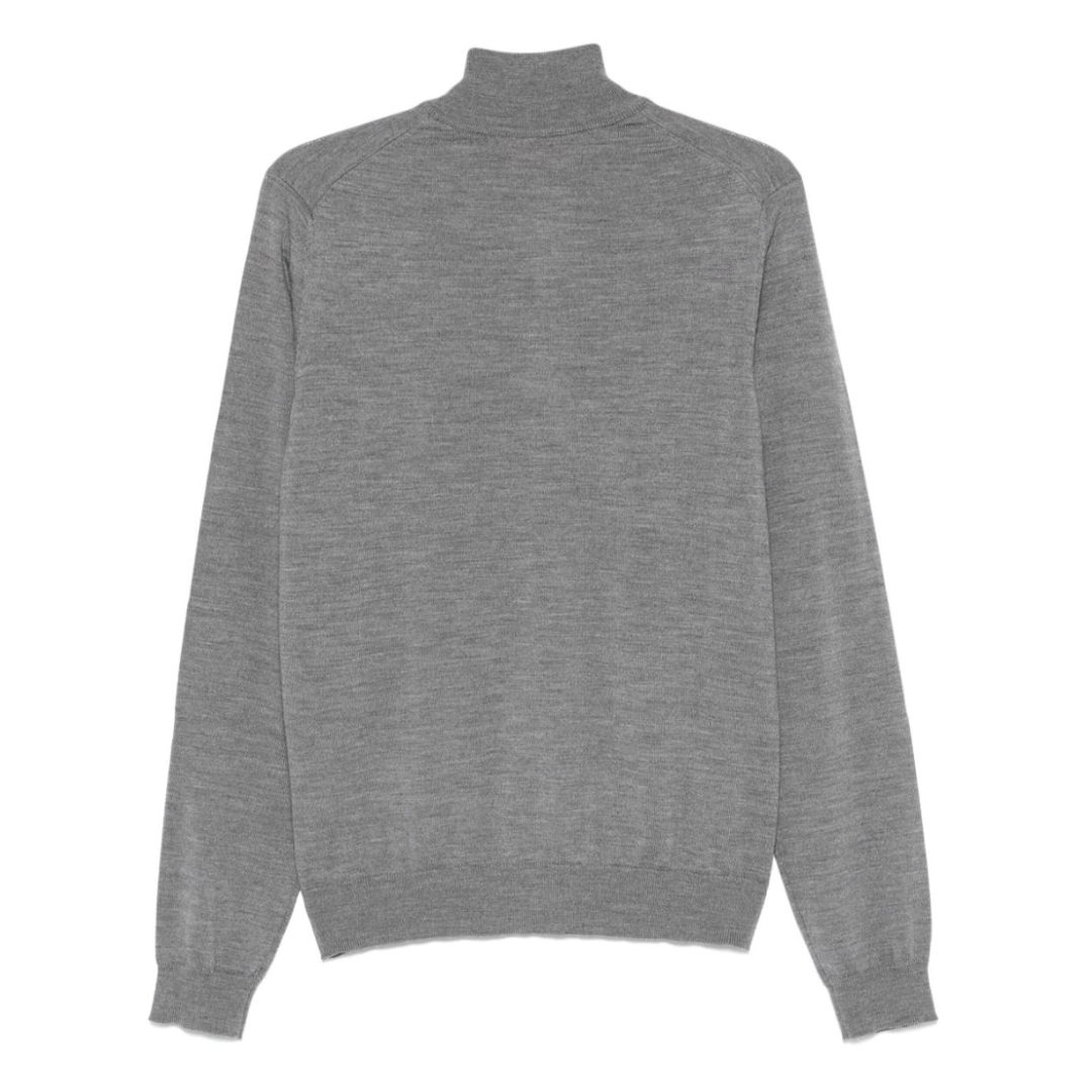 HUGO San Quirin Quarter Zip in Medium Grey