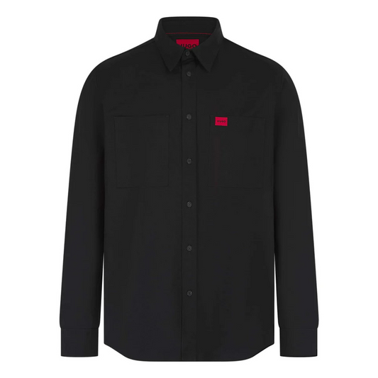 HUGO Egrin Overshirt in Black