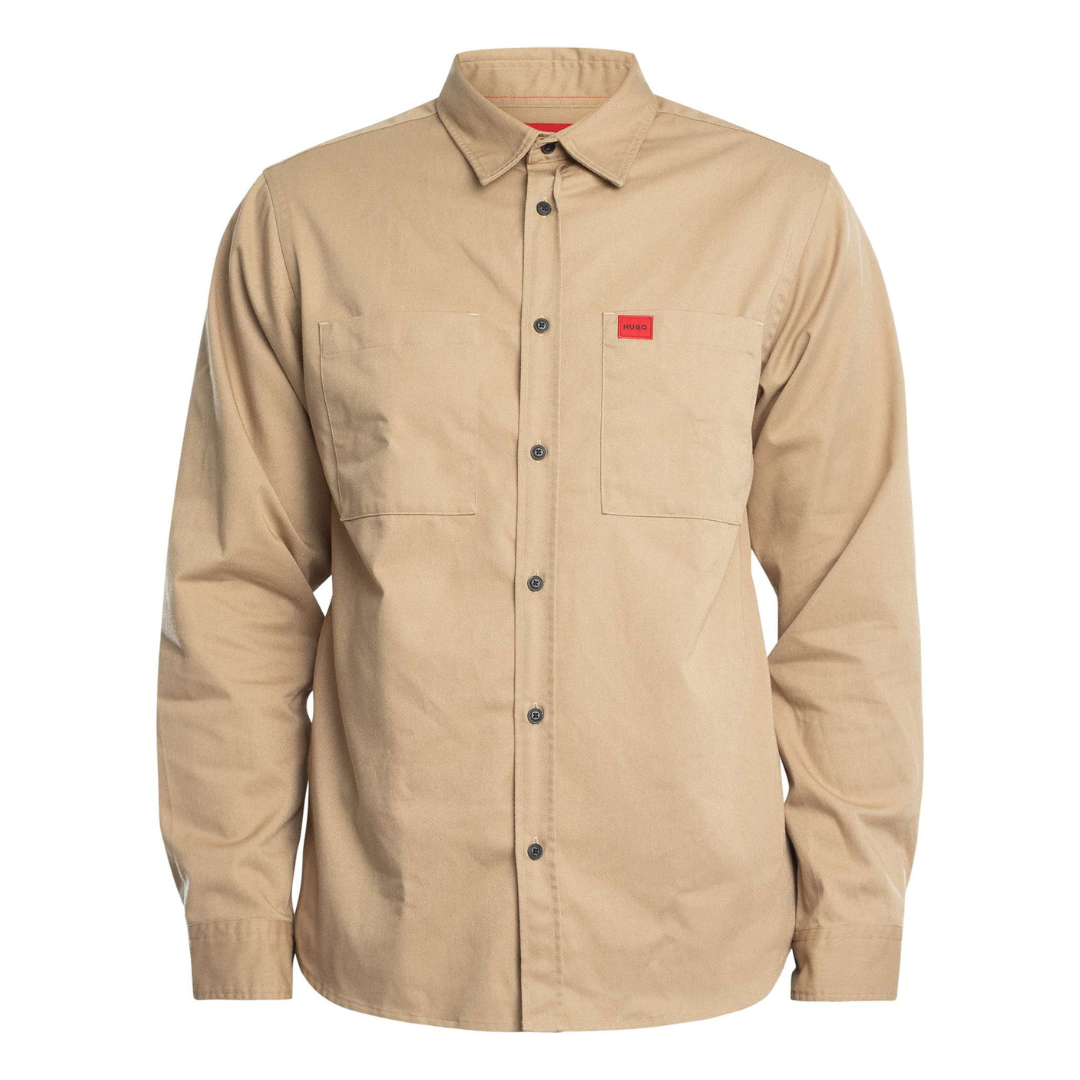 HUGO Egrin Overshirt in Medium Beige