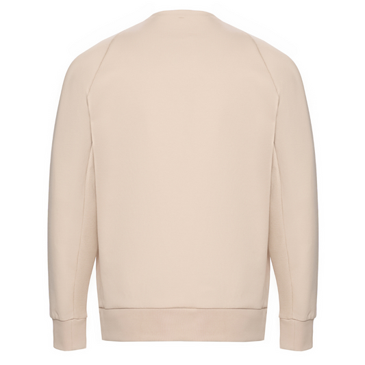 BOSS Salbo Rib Sweatshirt in Open Beige