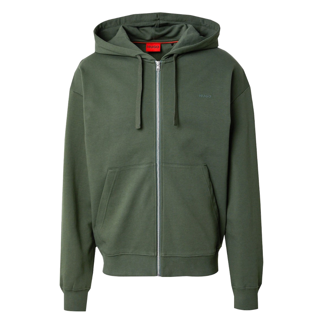HUGO Dapozip Hoodie in Dark Green
