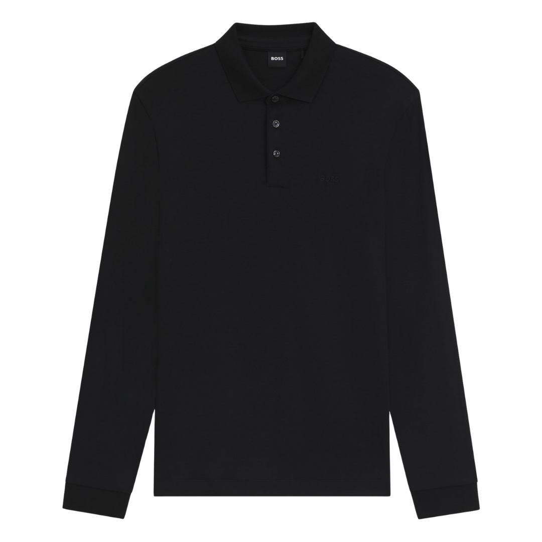 BOSS Pado 30 LS Polo in Black