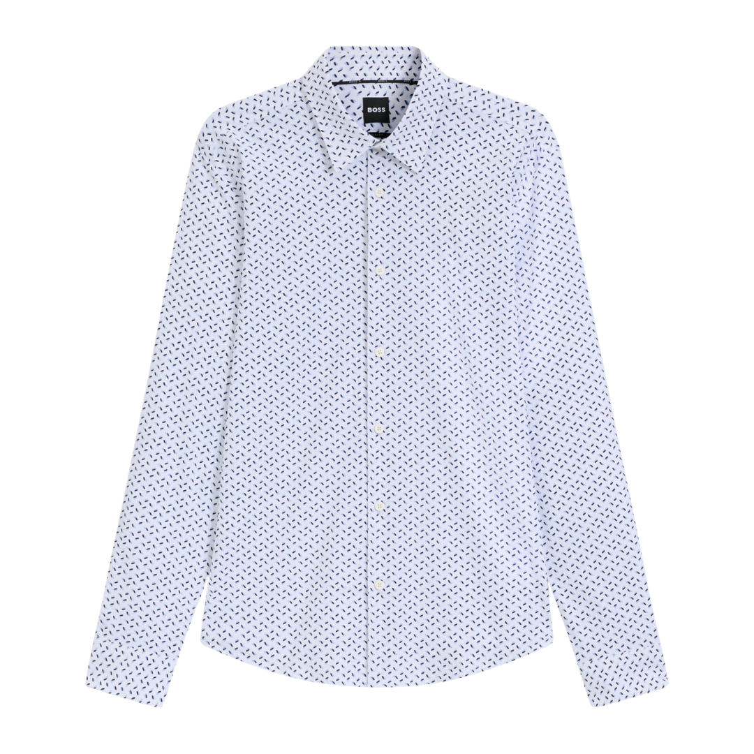 BOSS P-Roan-Kent Shirt in Light Blue