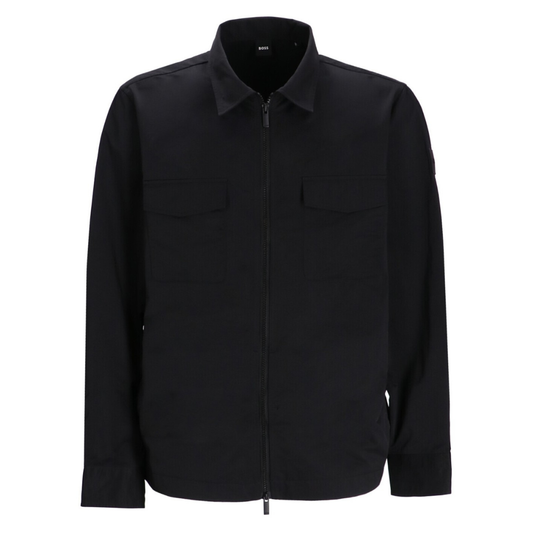 BOSS P-Olson Overshirt in Black