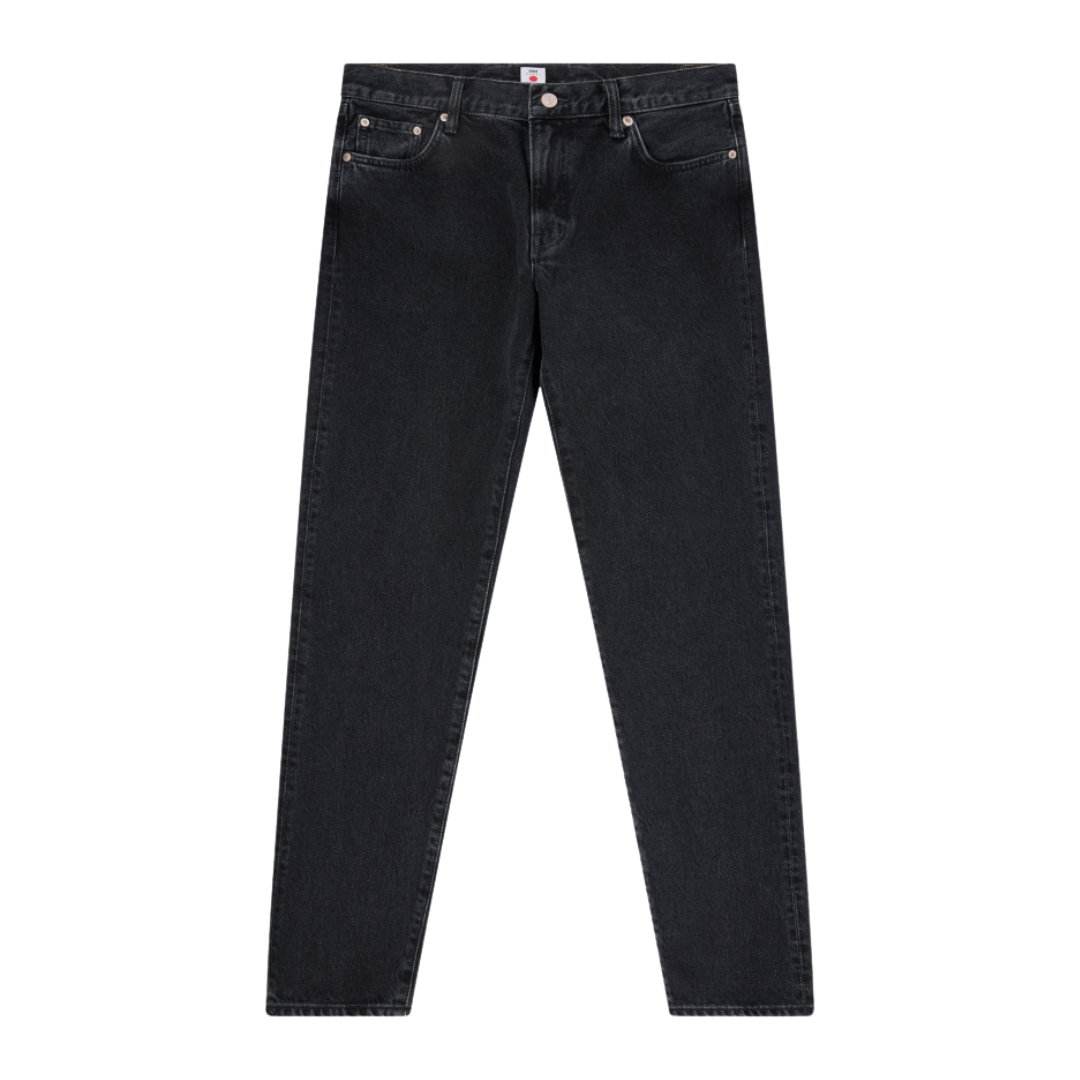 Edwin Regular Tapered Jeans in Black - Dark Used