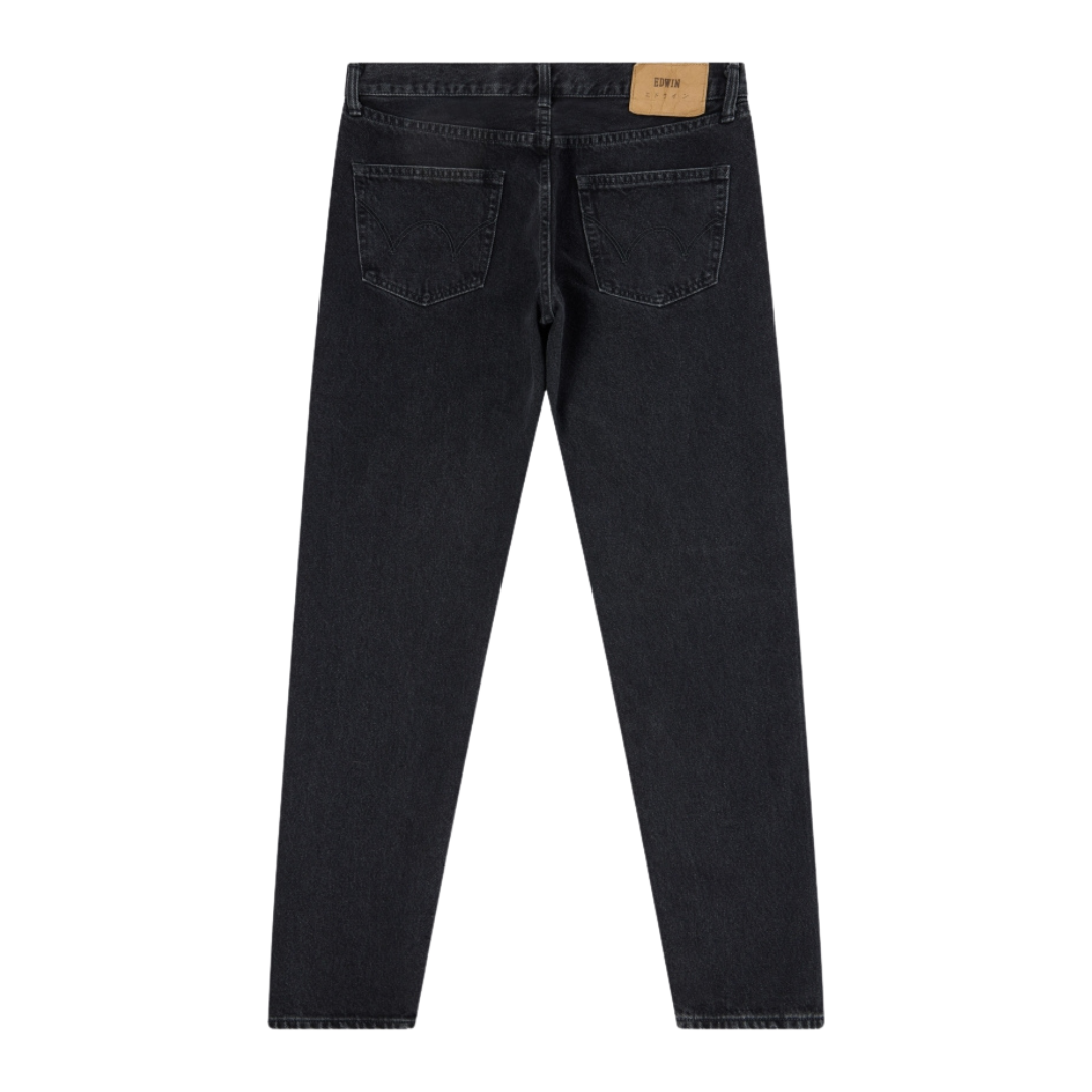 Edwin Regular Tapered Jeans in Black - Dark Used