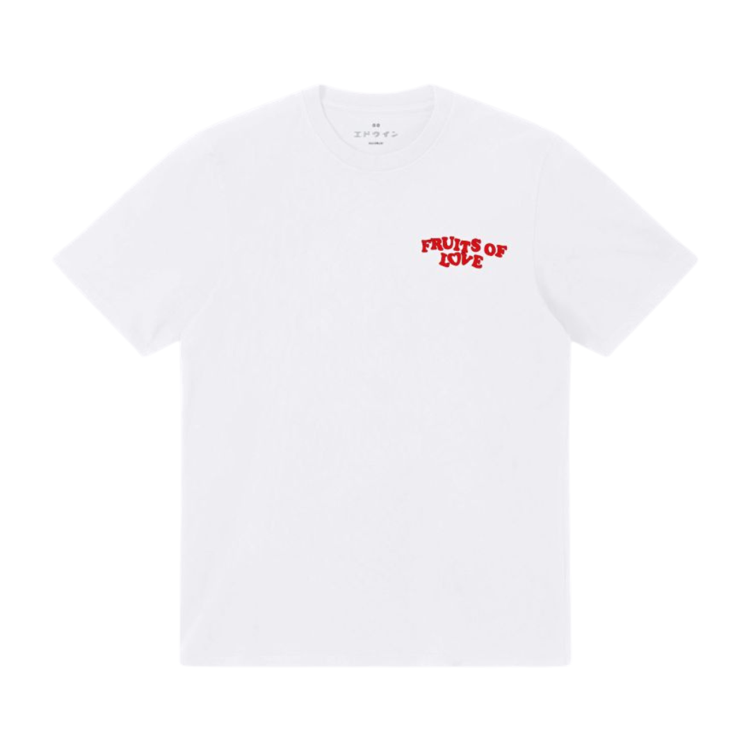 Edwin Fruits Of Love T-Shirt in White