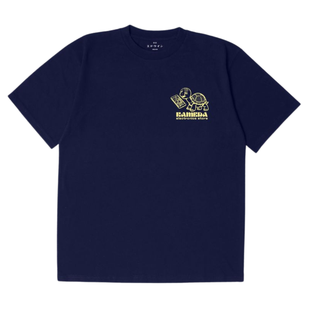 Edwin Kamera Tee in Maritime Blue