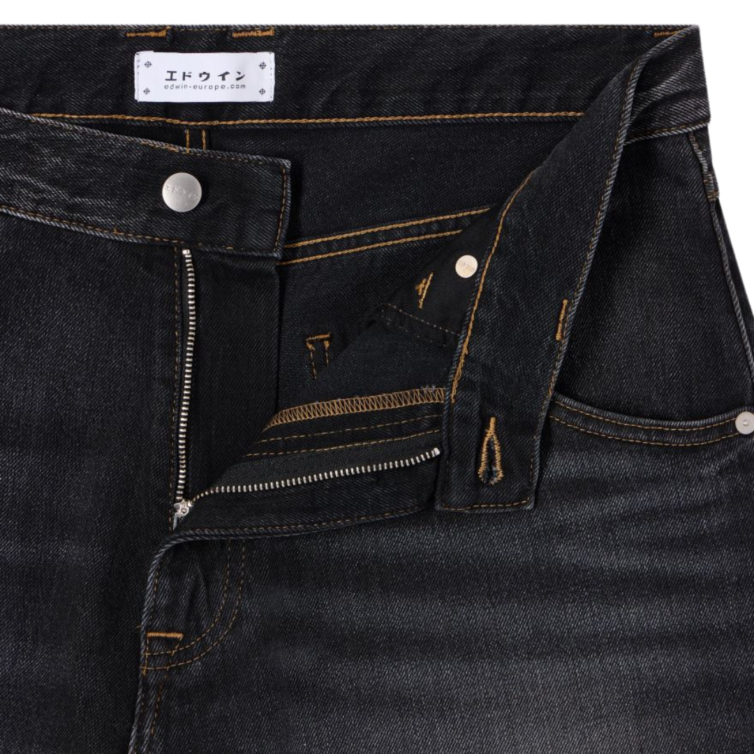 Edwin Tyrell Pant in Black Mezes Wash