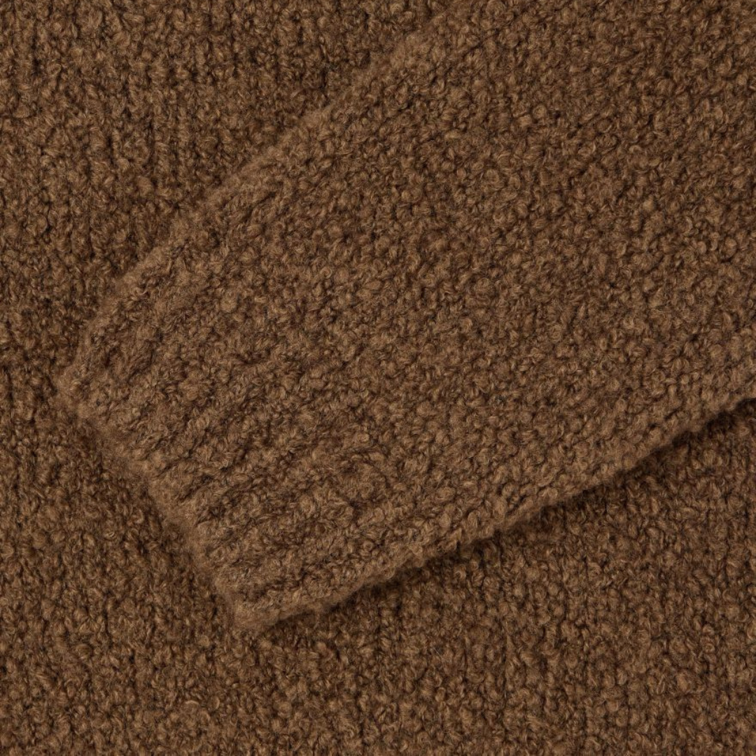 Edwin Dun Textured Sweater in Taupe