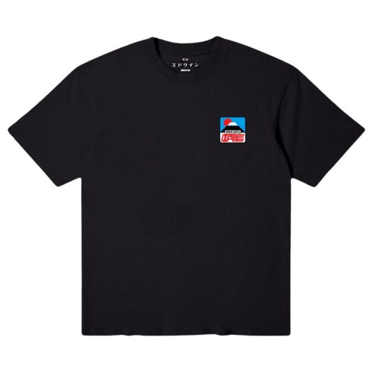 Edwin Sunset on Fuji San Tee in Black