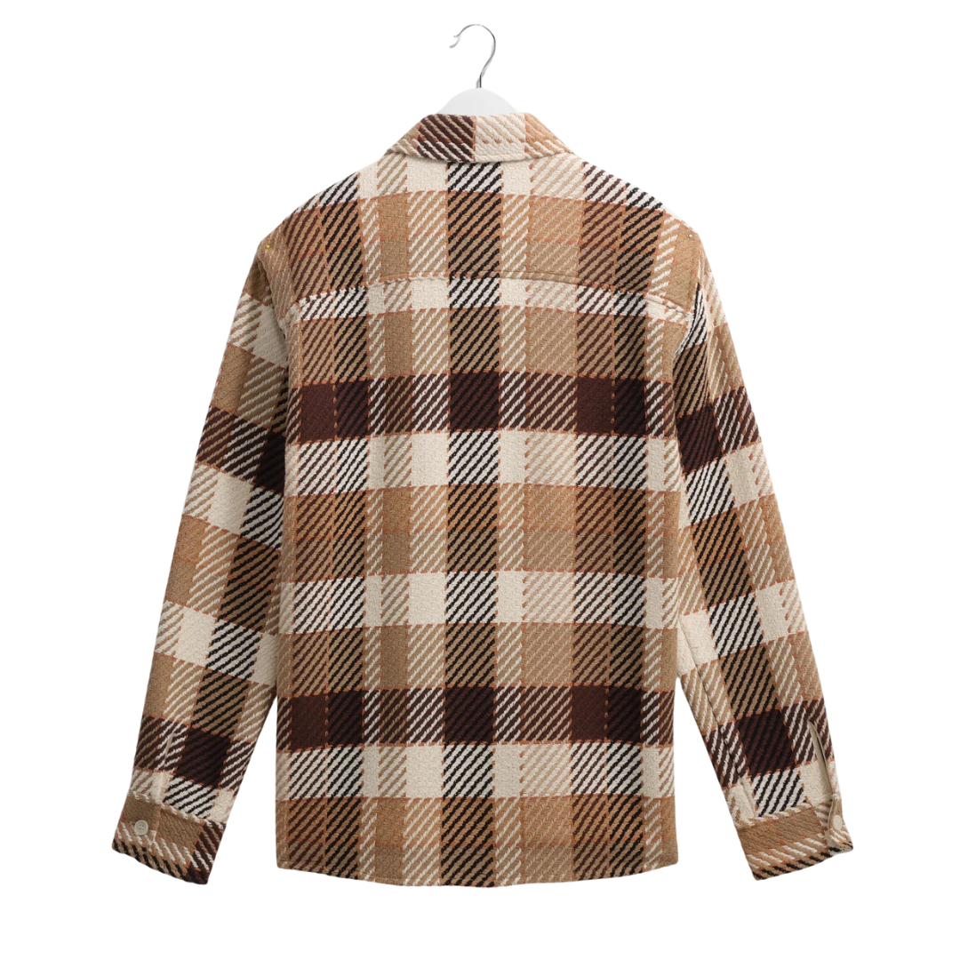 Wax London Whiting Overshirt in Natural/Brown