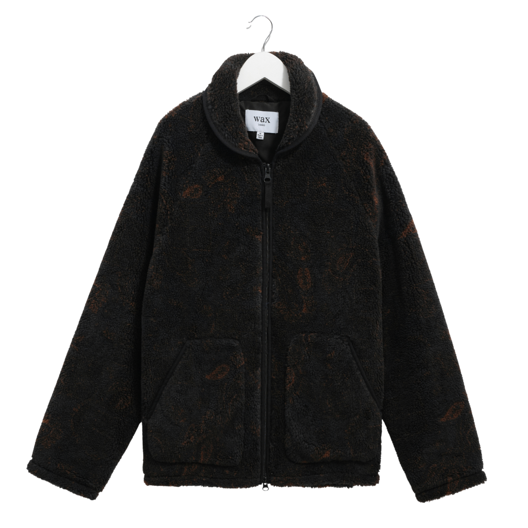 Wax London Tate Fleece in Black/Brown