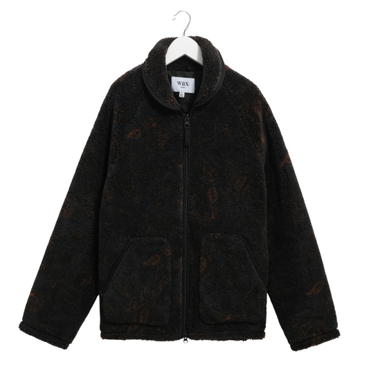 Wax London Tate Fleece in Black/Brown