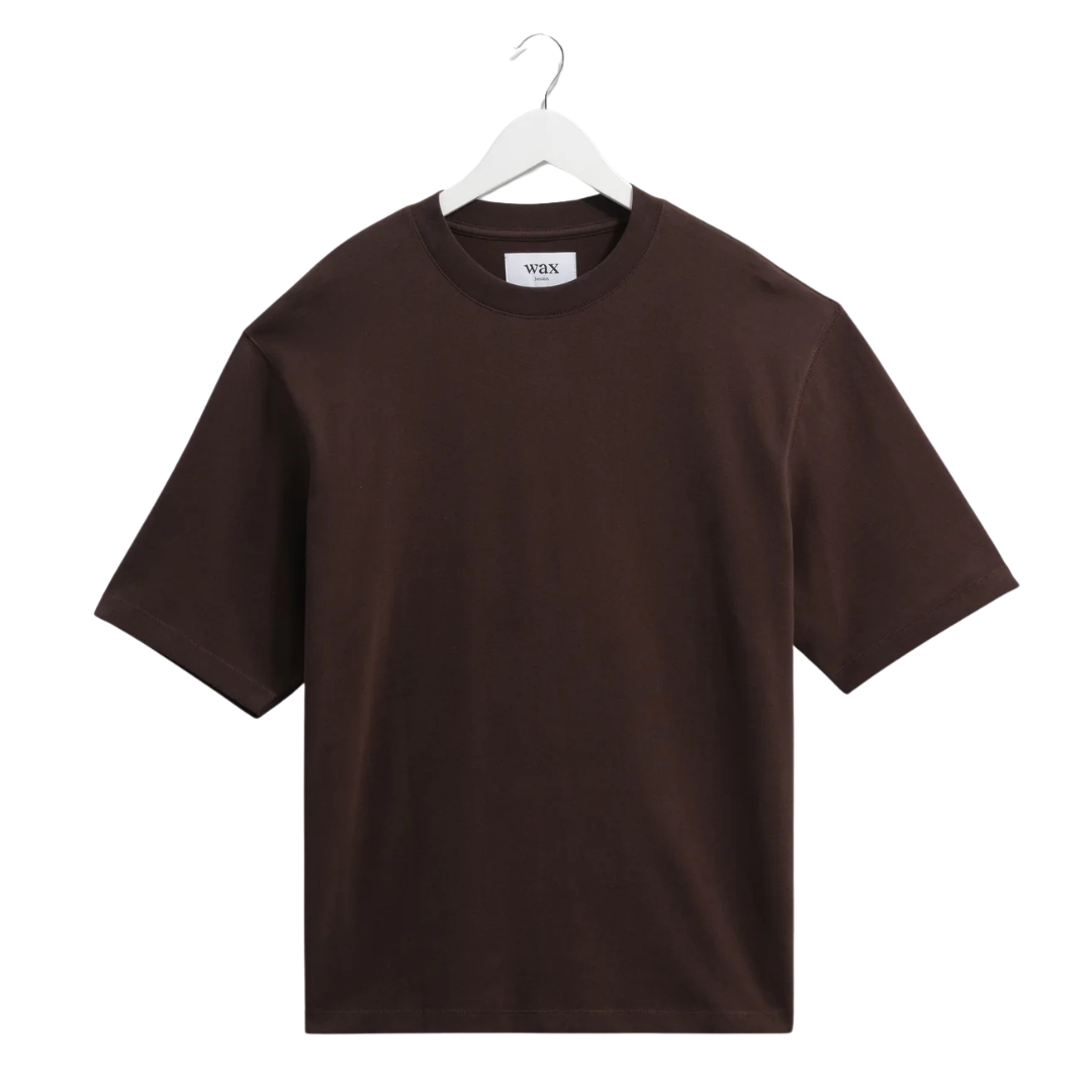 Wax London Milton Tee in Dark Brown