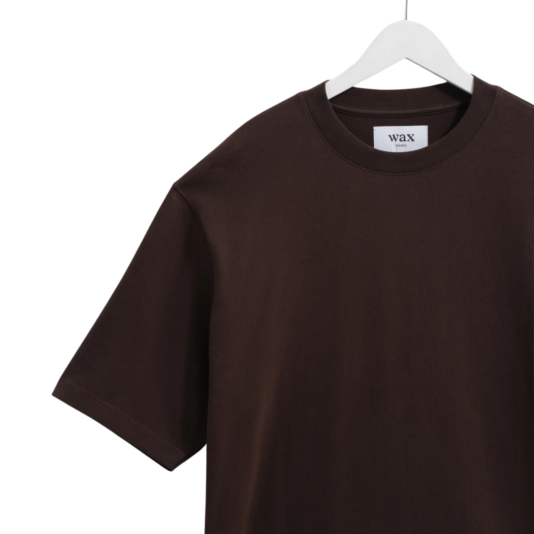 Wax London Milton Tee in Dark Brown