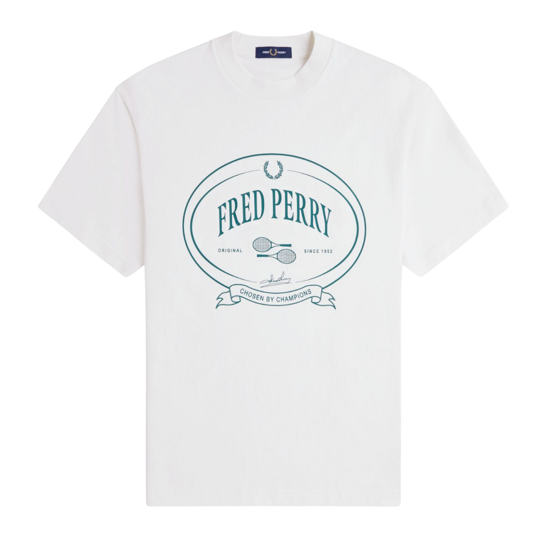 Fred Perry Chosen By Champions Tee in Snow White