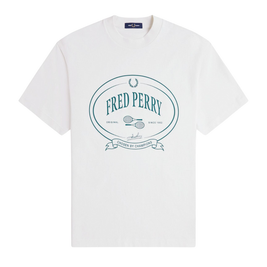 Fred Perry Chosen By Champions Tee in Snow White