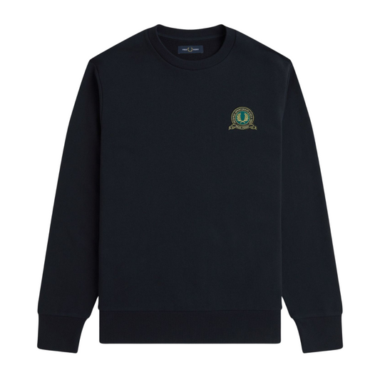 Fred Perry Tennis Badge Sweatshirt in Navy