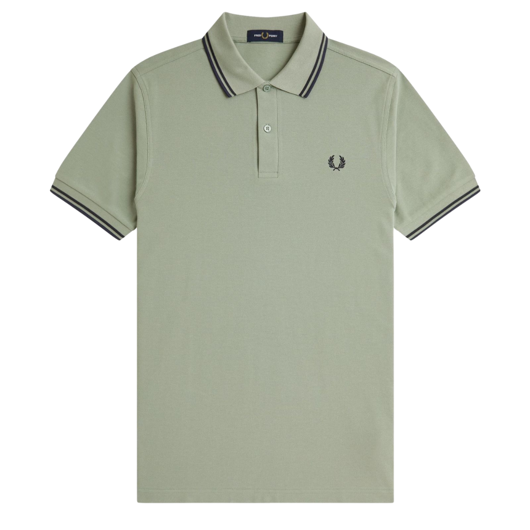Fred Perry Twin Tip Polo in Bayleaf