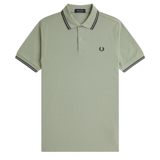 Fred Perry Twin Tip Polo in Bayleaf