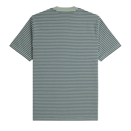 Fred Perry Fine Stripe Heavyweight Tee in Bayleaf