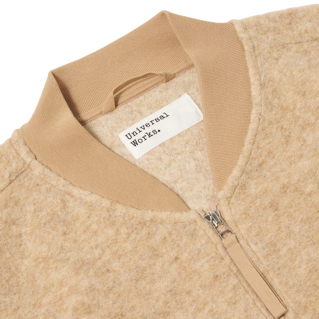 Universal Works Zip Waistcoat in Fawn