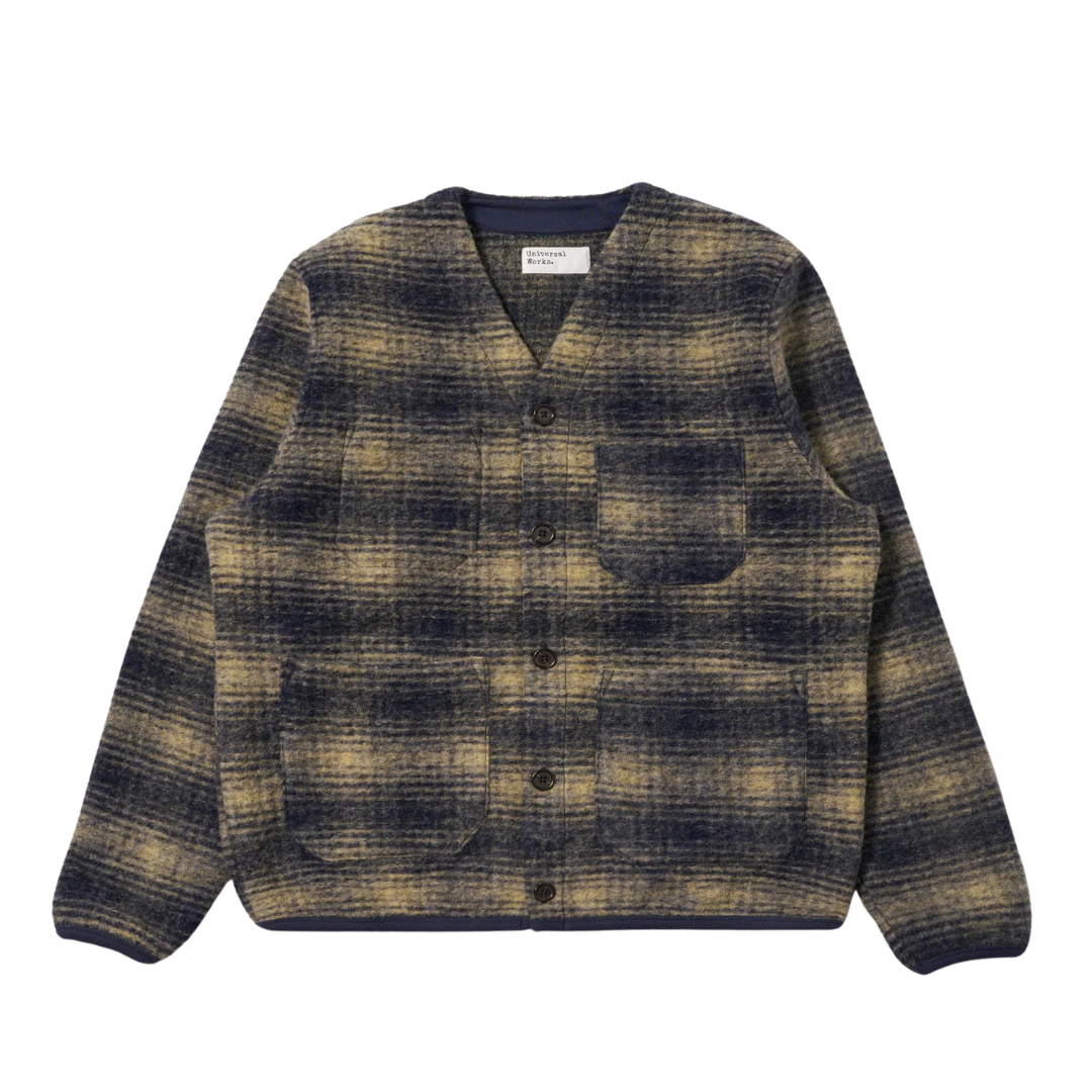 Universal Works Cardigan in Navy