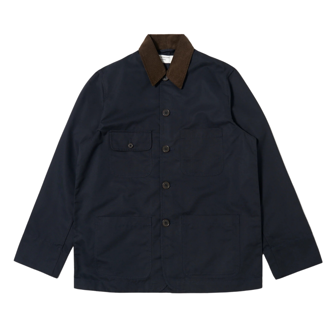 Universal Works Merchant Jacket in Navy