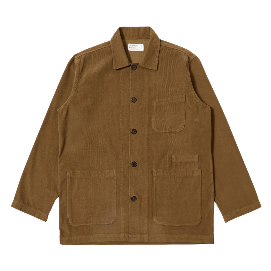 Universal Works Cord Bakers Overshirt in Khaki