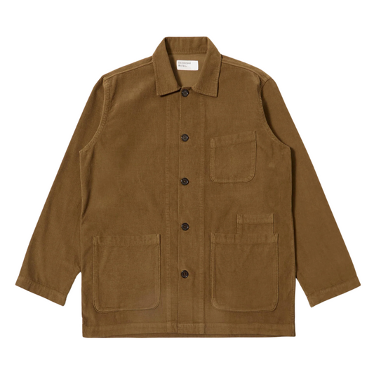 Universal Works Cord Bakers Overshirt in Khaki