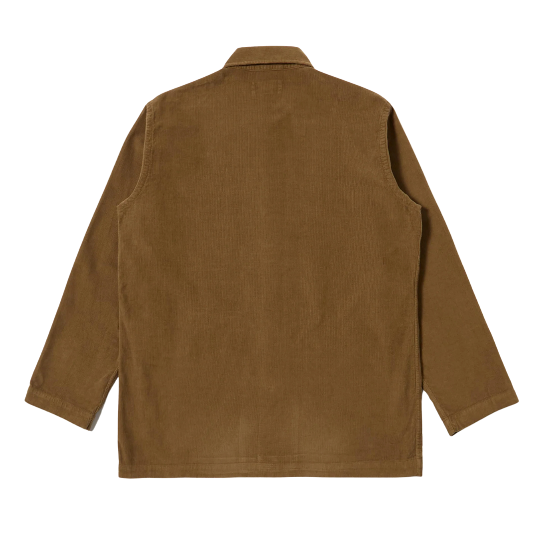 Universal Works Cord Bakers Overshirt in Khaki