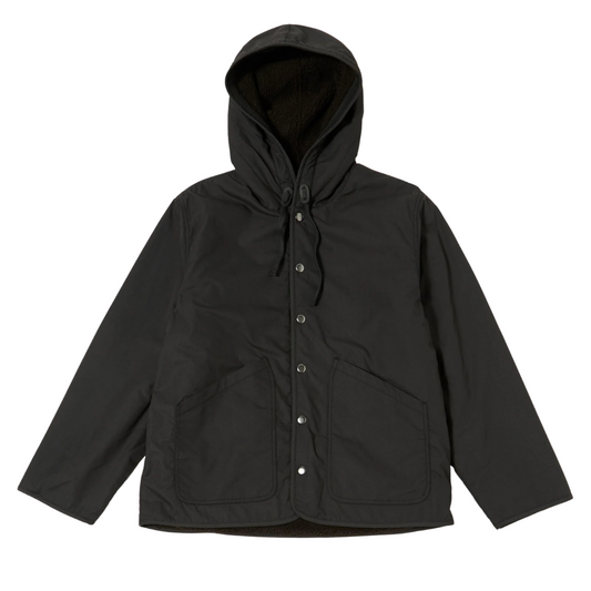 Universal Works Reversible Hooded Jacket in Black