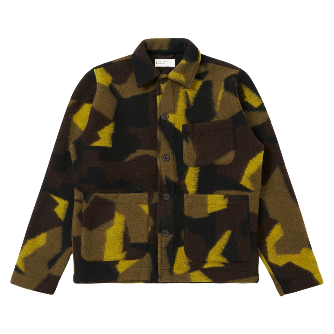 Universal Works Fleece Field Jacket in Camo