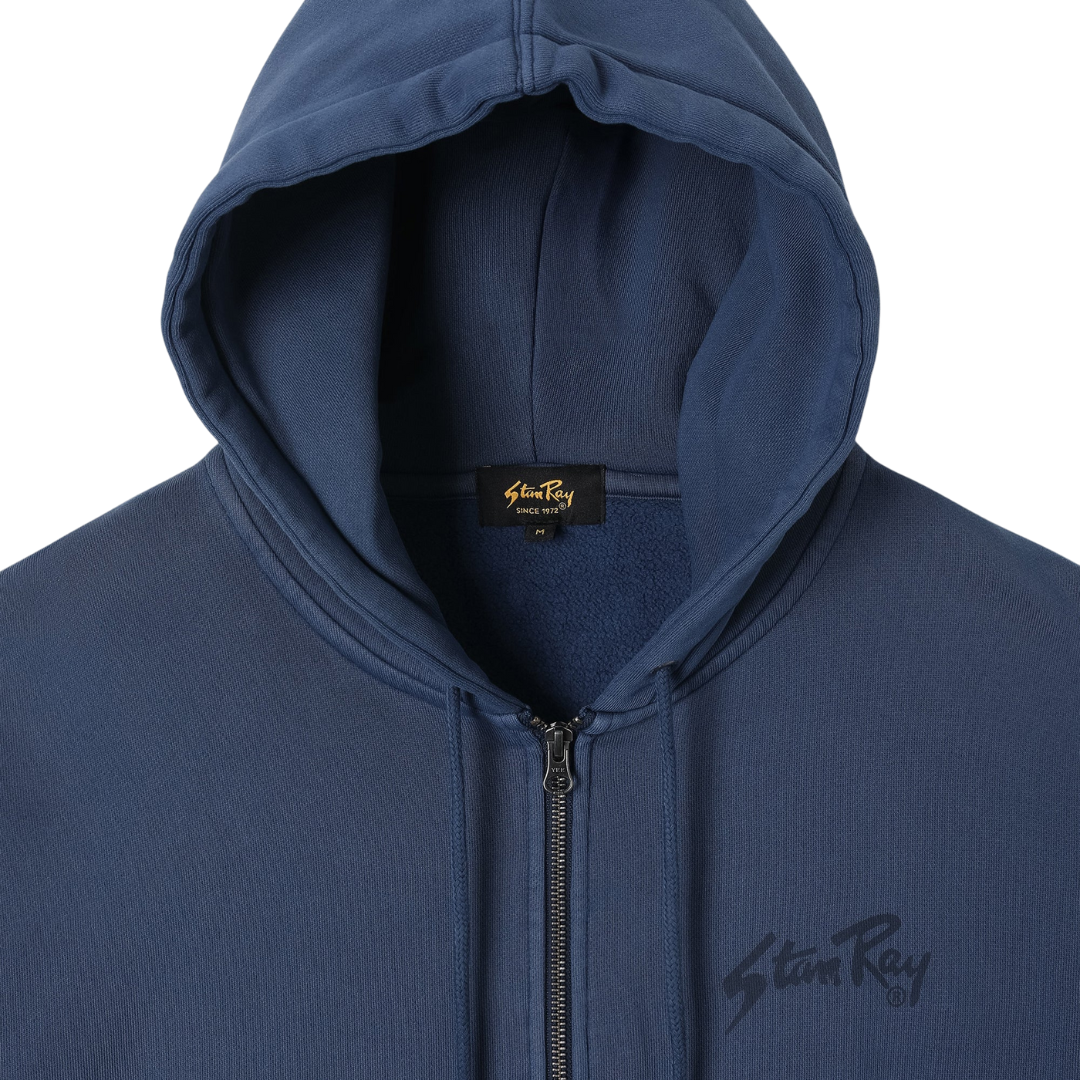 Stan Ray OG Zip Hoodie in Washed Navy