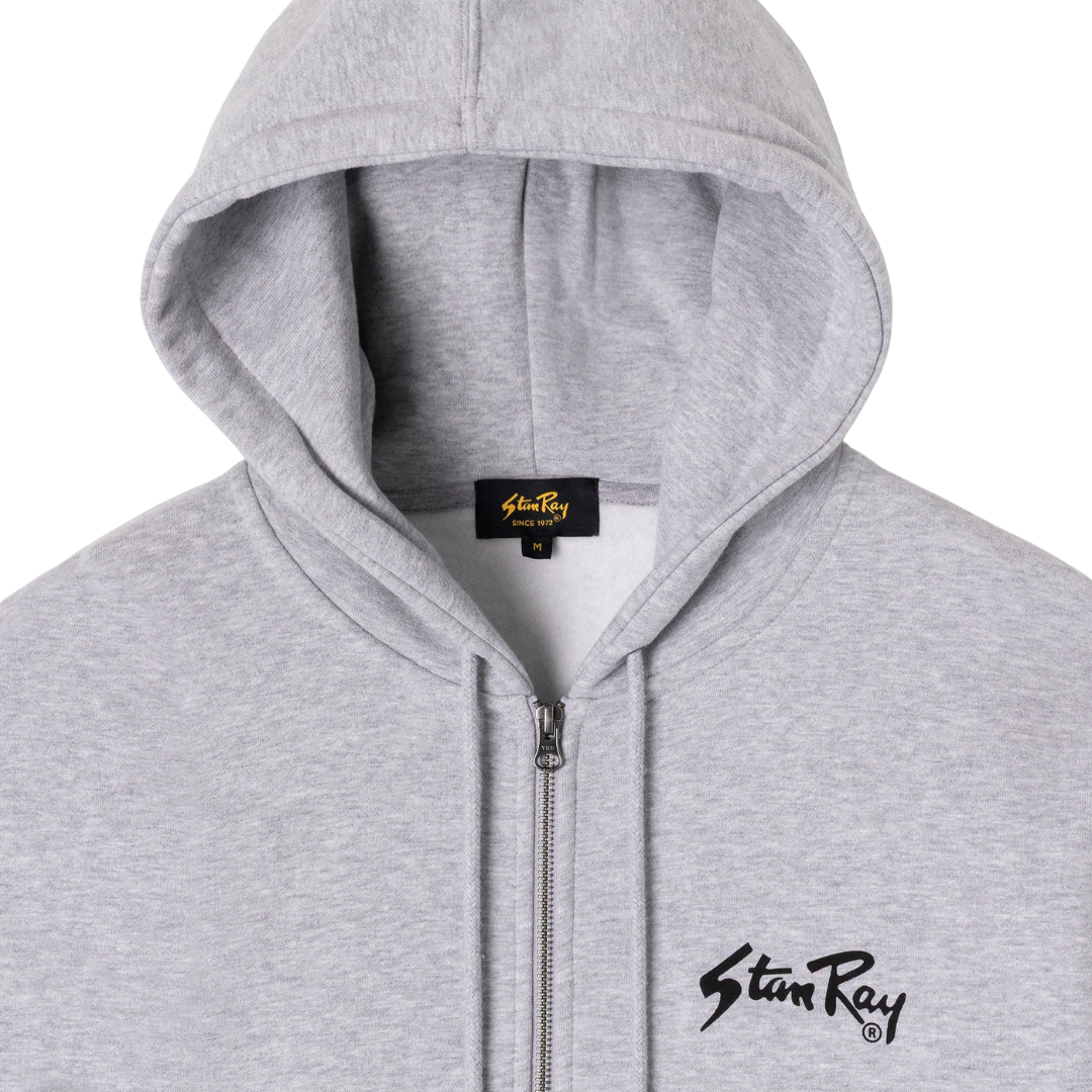 Stan Ray OG Zip Hoodie in Grey Heather