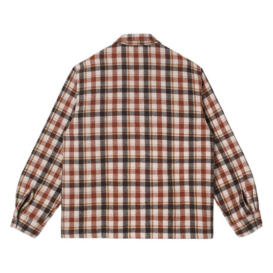 Stan Ray Plaid Zip Shirt in Tan